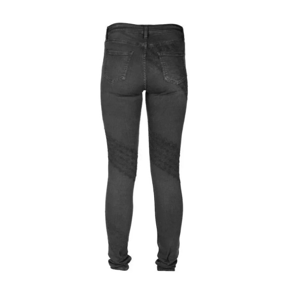 Brockenbow Womens Size 26 Grey Embroidered Skinny Jeans Emma Medium Waist - Picture 3 of 9